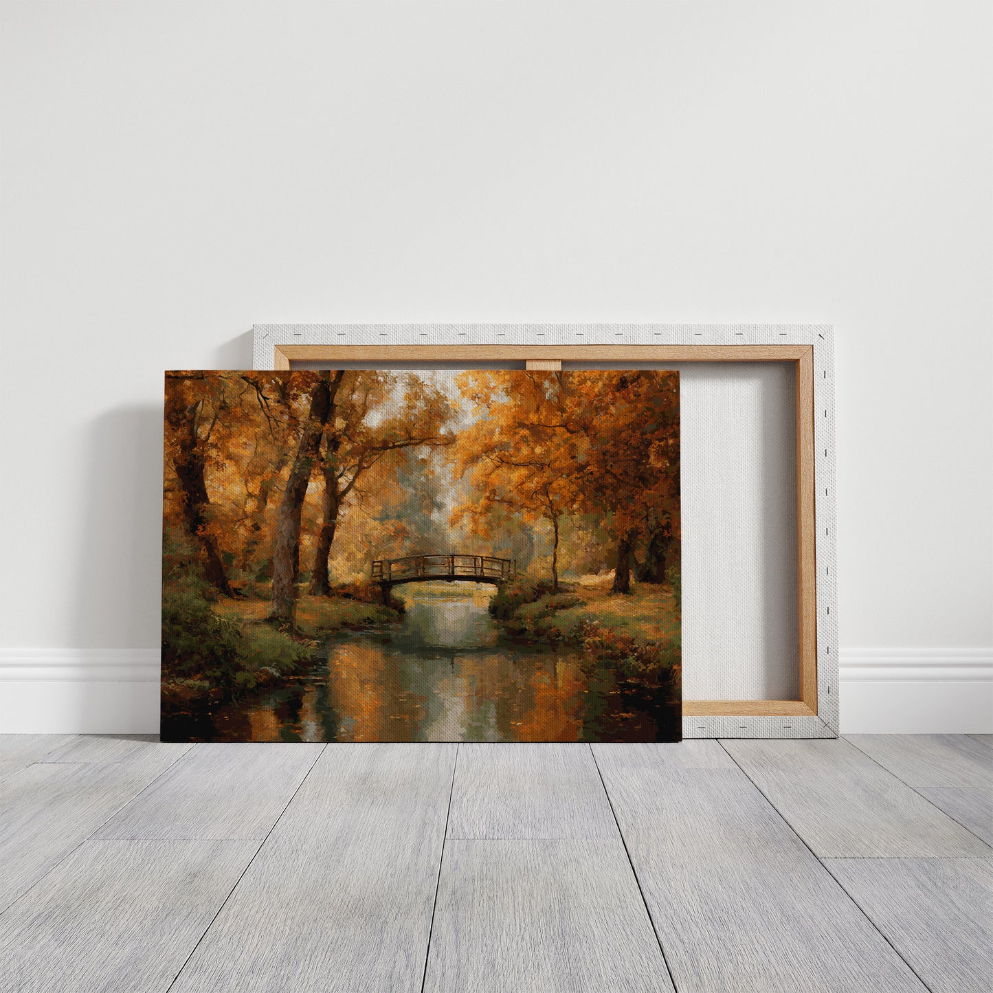 Amber Bridge Over Tranquil Waters