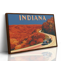Indiana Autumn Highway Bend