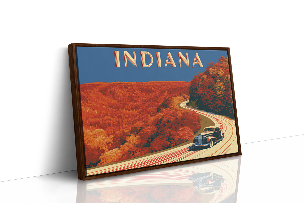 Indiana Autumn Highway Bend