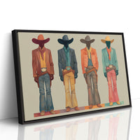 Western Quartet: Faceless Cowboys in Color