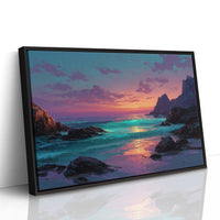 Neon Dusk on the Shore