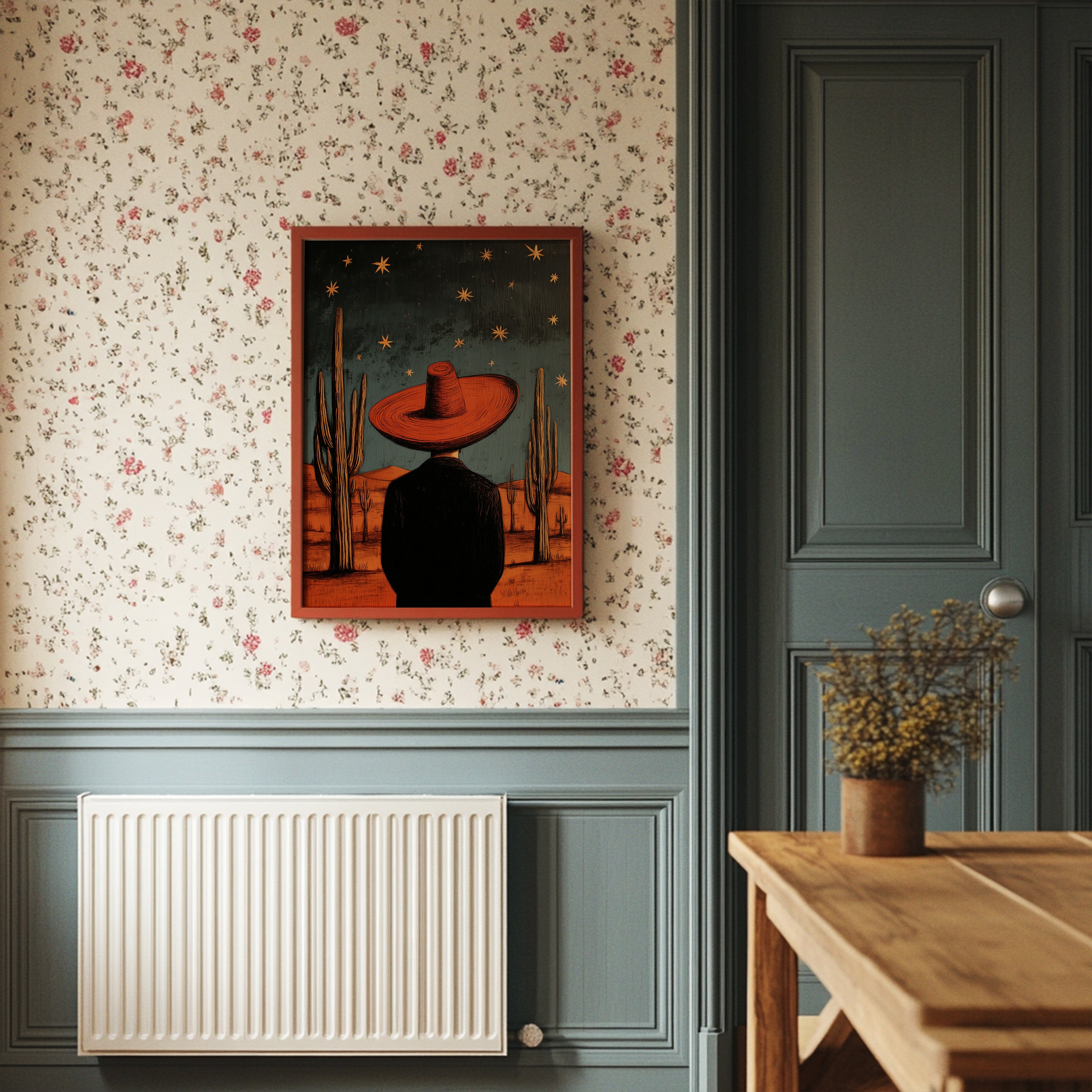 Saguaros Count Stars After Sunset