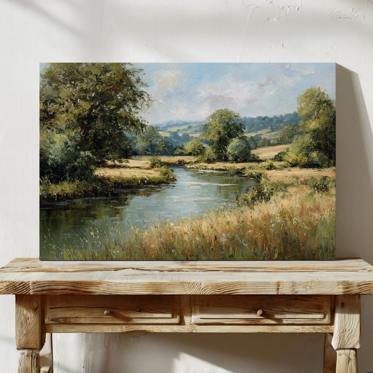 Summer Light Bends Along River
