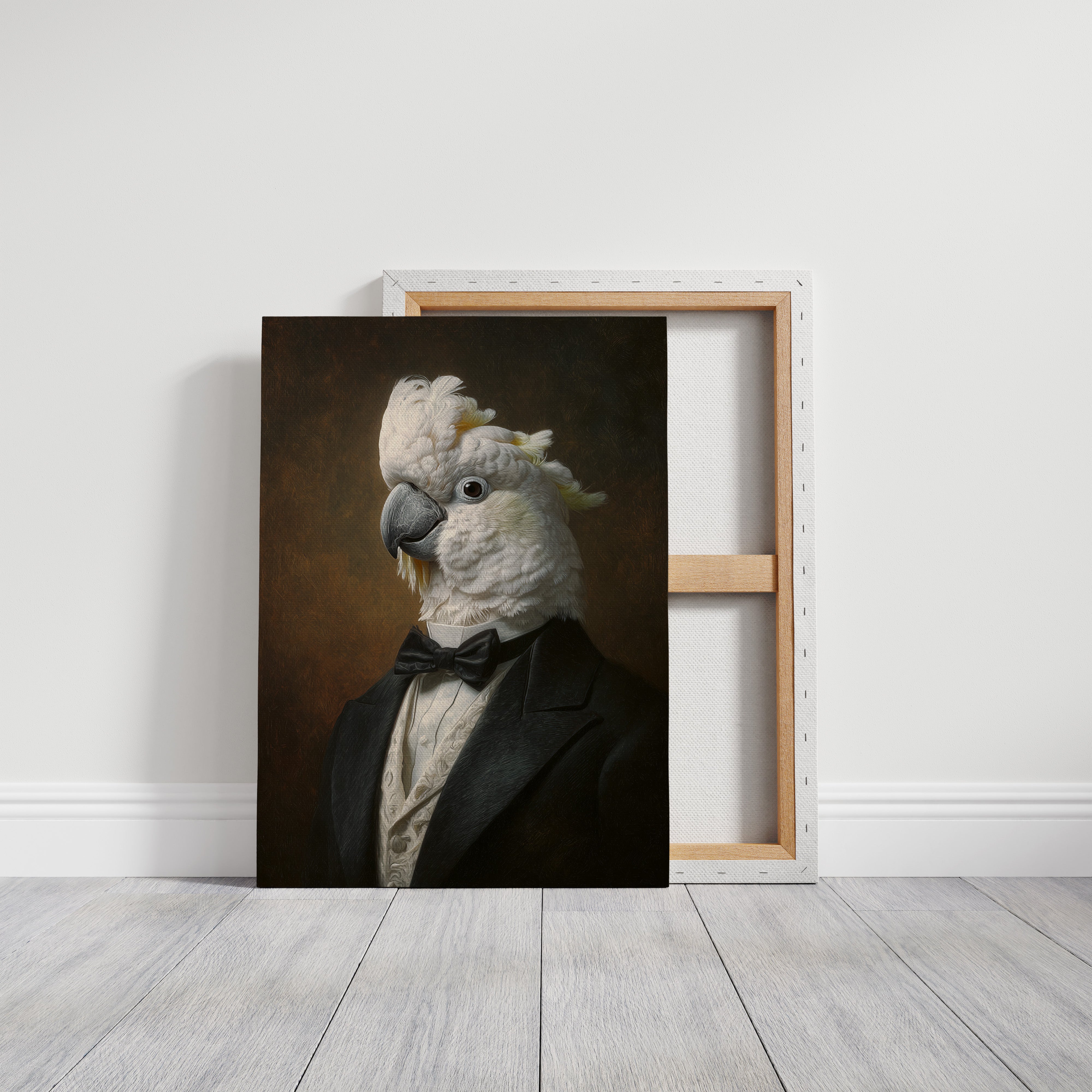 Dapper Cockatoo in Formal Attire