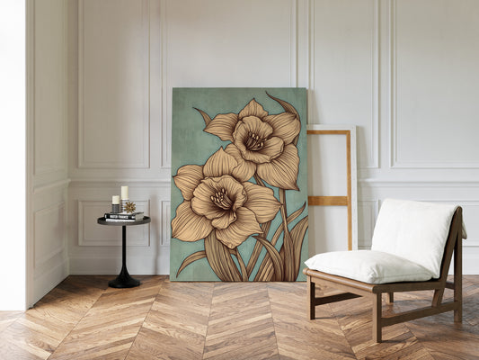 Daffodils Draw Lines In Spring