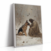 Winter's Bond Amid Dancing Butterflies