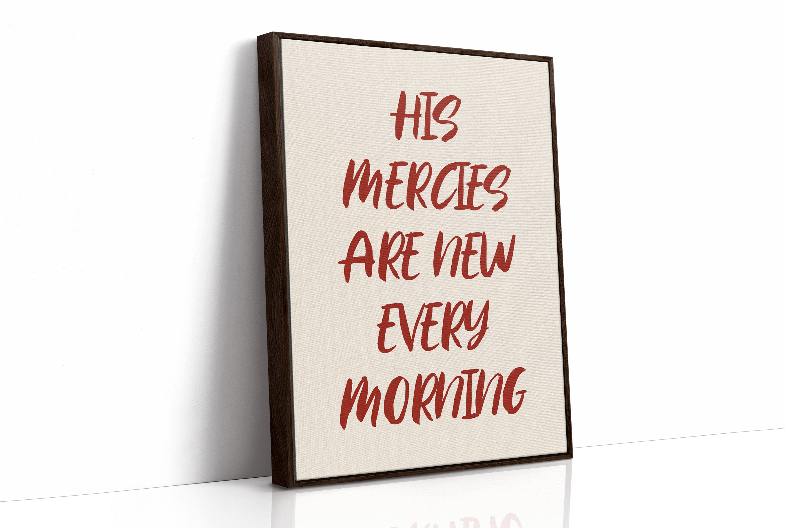 Crimson Words On Ivory Canvas