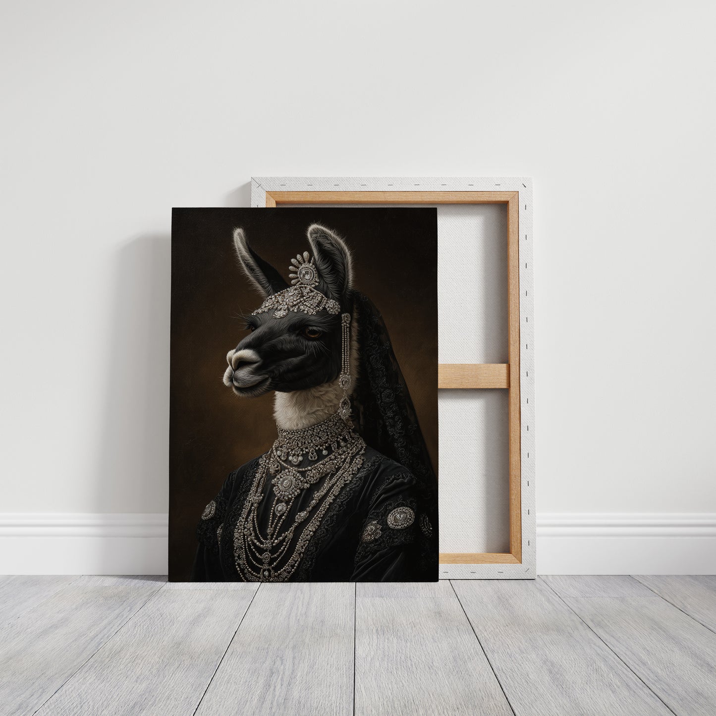 Regal Llama in Opulent Attire