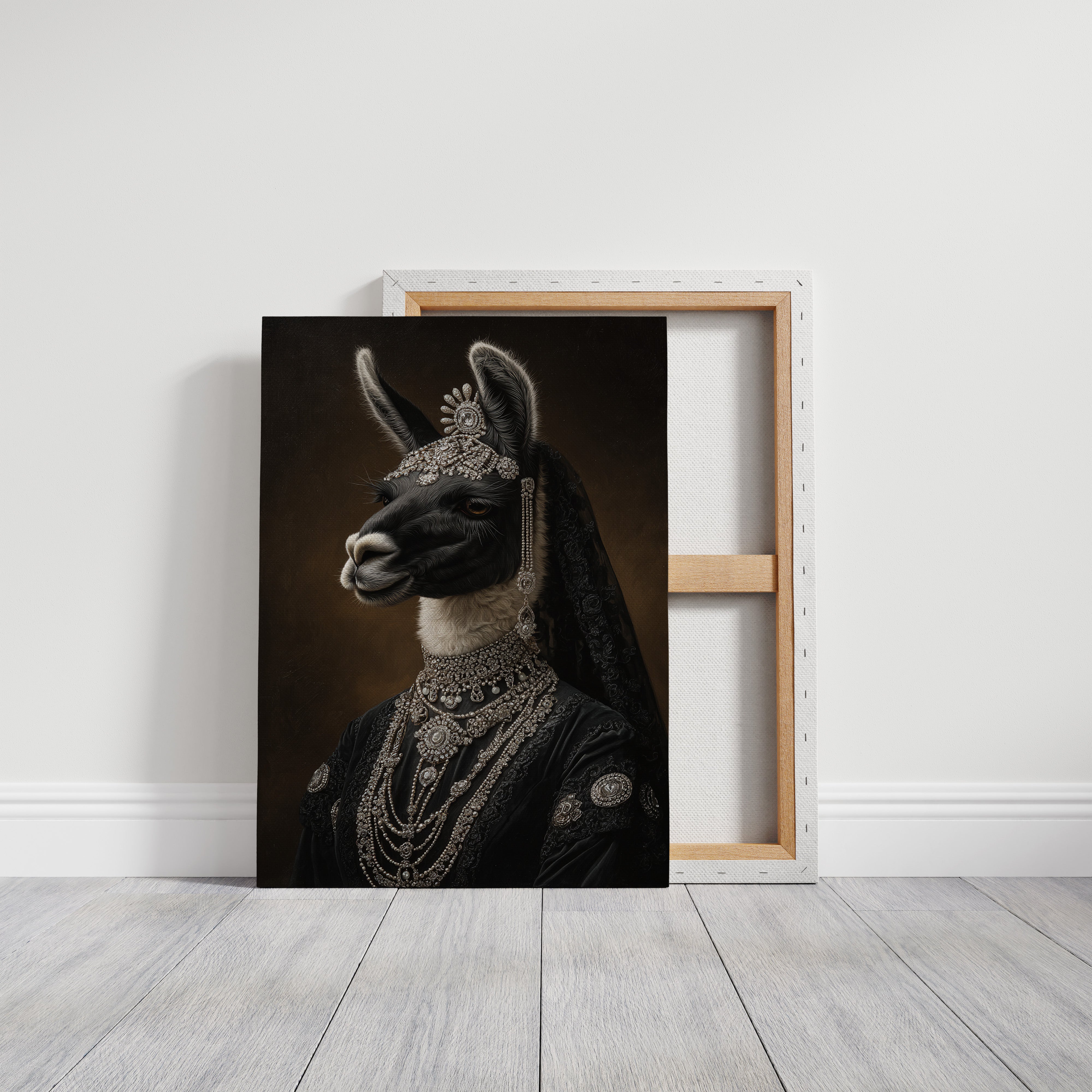 Regal Llama in Opulent Attire