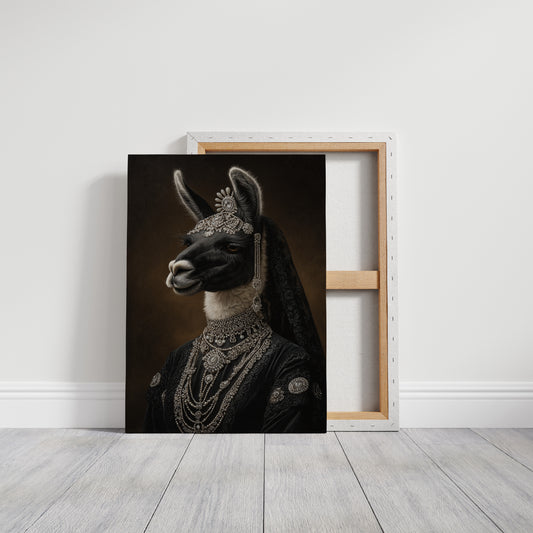 Regal Llama in Opulent Attire