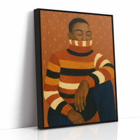 Quiet Thoughts in a Striped Sweater