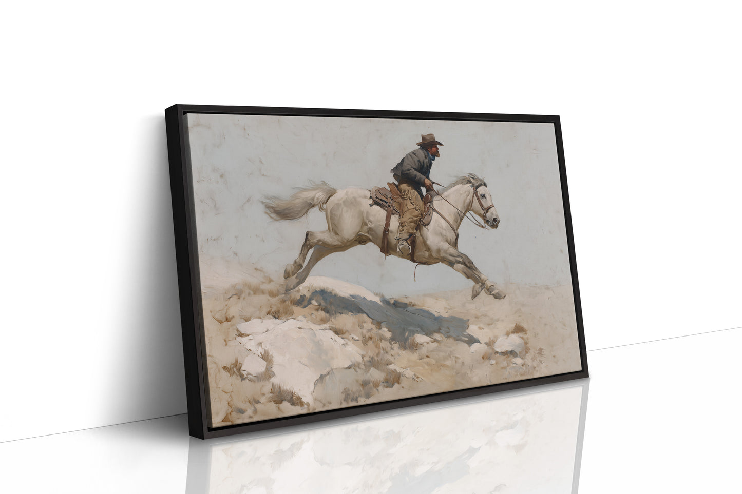 Alabaster Steed Conquers Barren Terrain