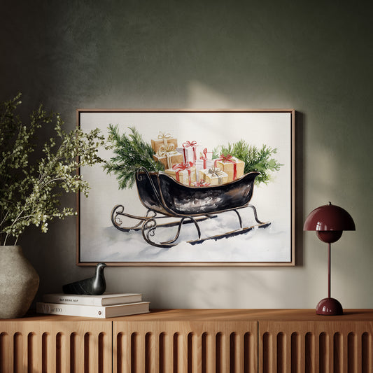 Vintage Sleigh Carries Winter Magic