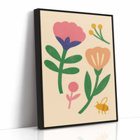 Bumblebee and Blossoms on Cream
