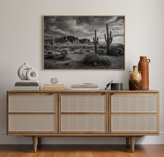Saguaros Dance Under Storm Clouds