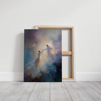 Celestial Embrace Through Luminous Clouds