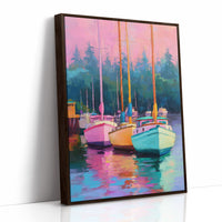 Pastel Fleet At Twilight Harbor