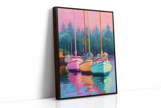 Pastel Fleet At Twilight Harbor