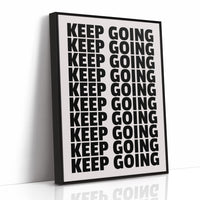 Keep Going Bold Repeat Typography