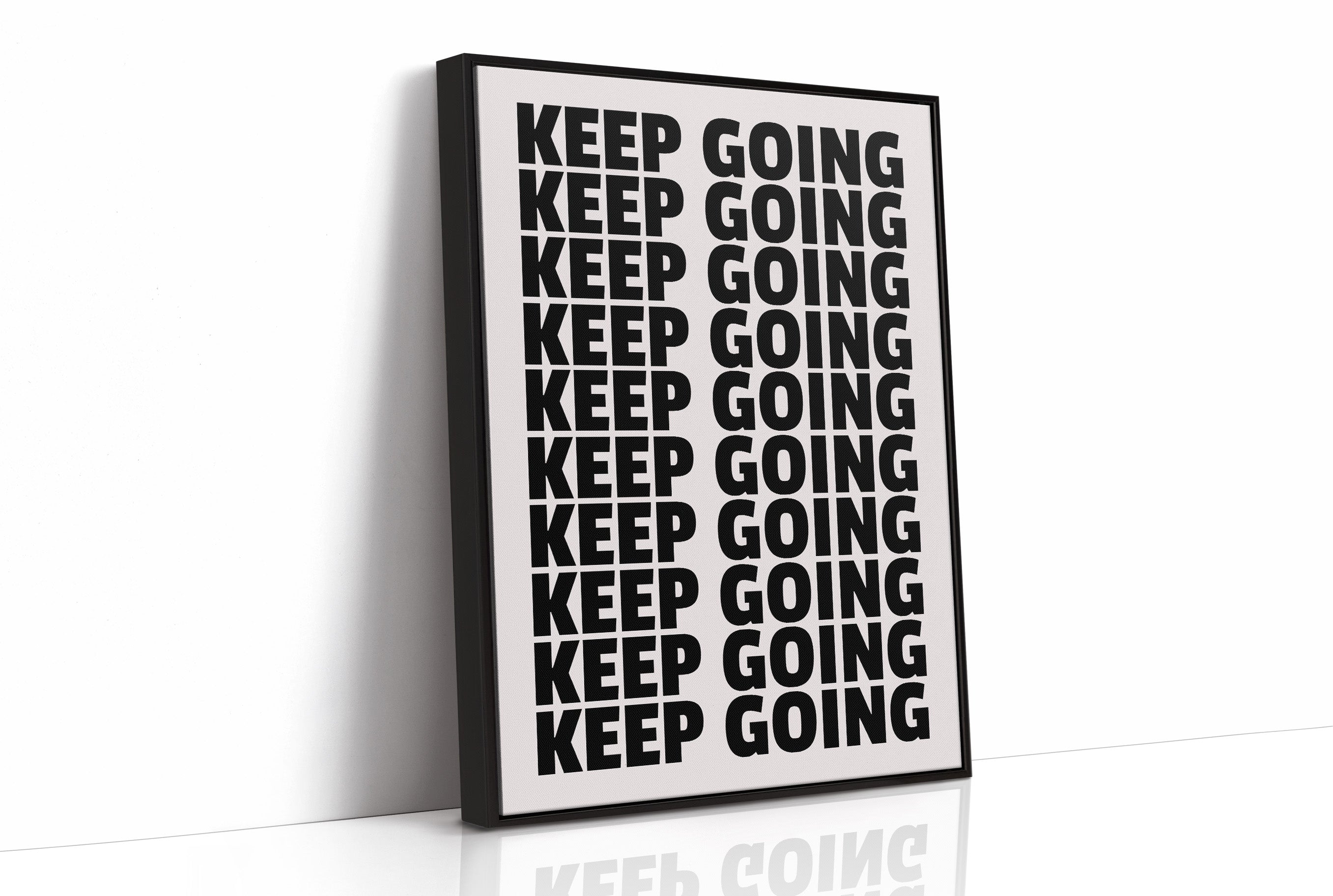 Keep Going Bold Repeat Typography