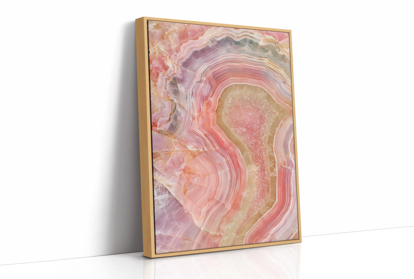 Pink Agate Slice Close-Up
