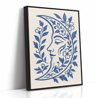 Floral Moon in Indigo Bloom