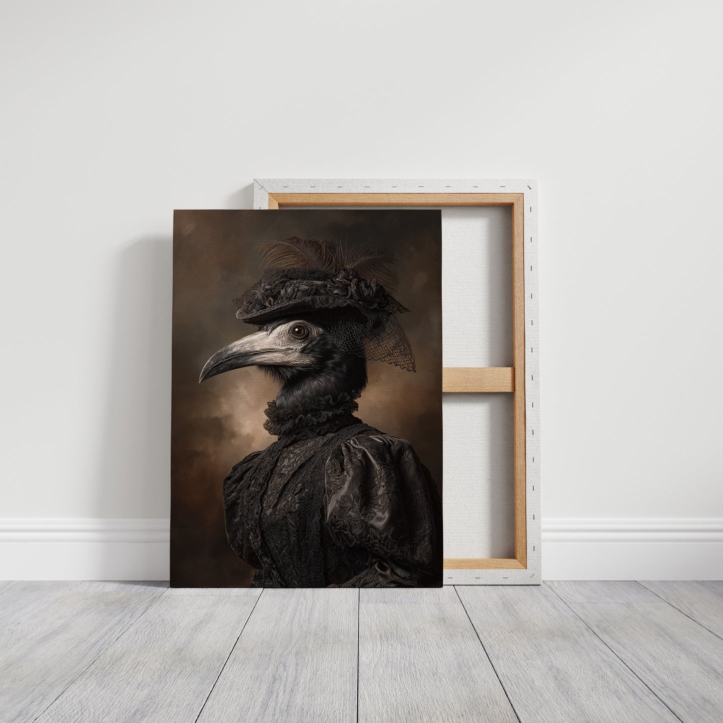 Elegance Beneath Feathered Veils