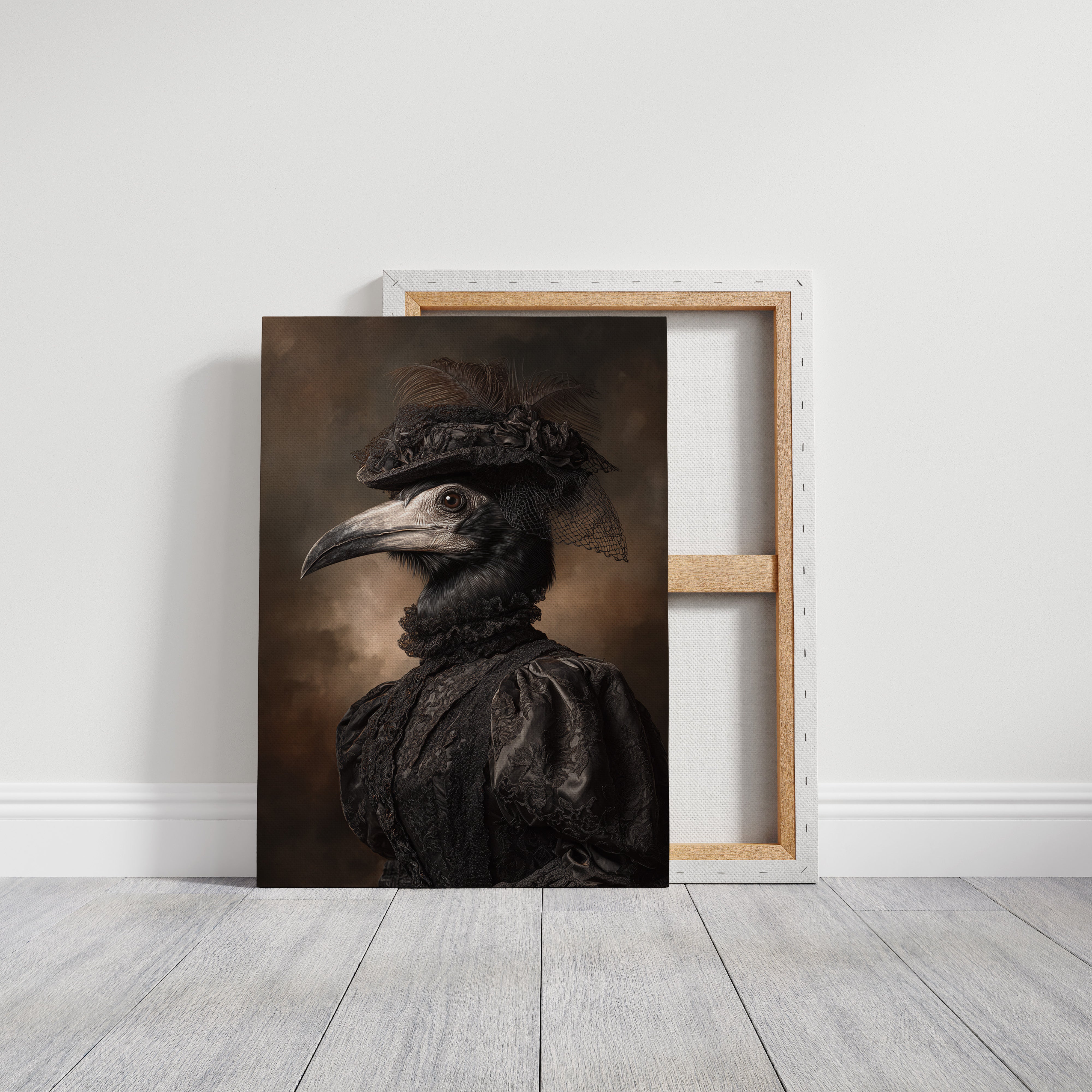Elegance Beneath Feathered Veils