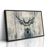Noble Stag Against Winter Wood