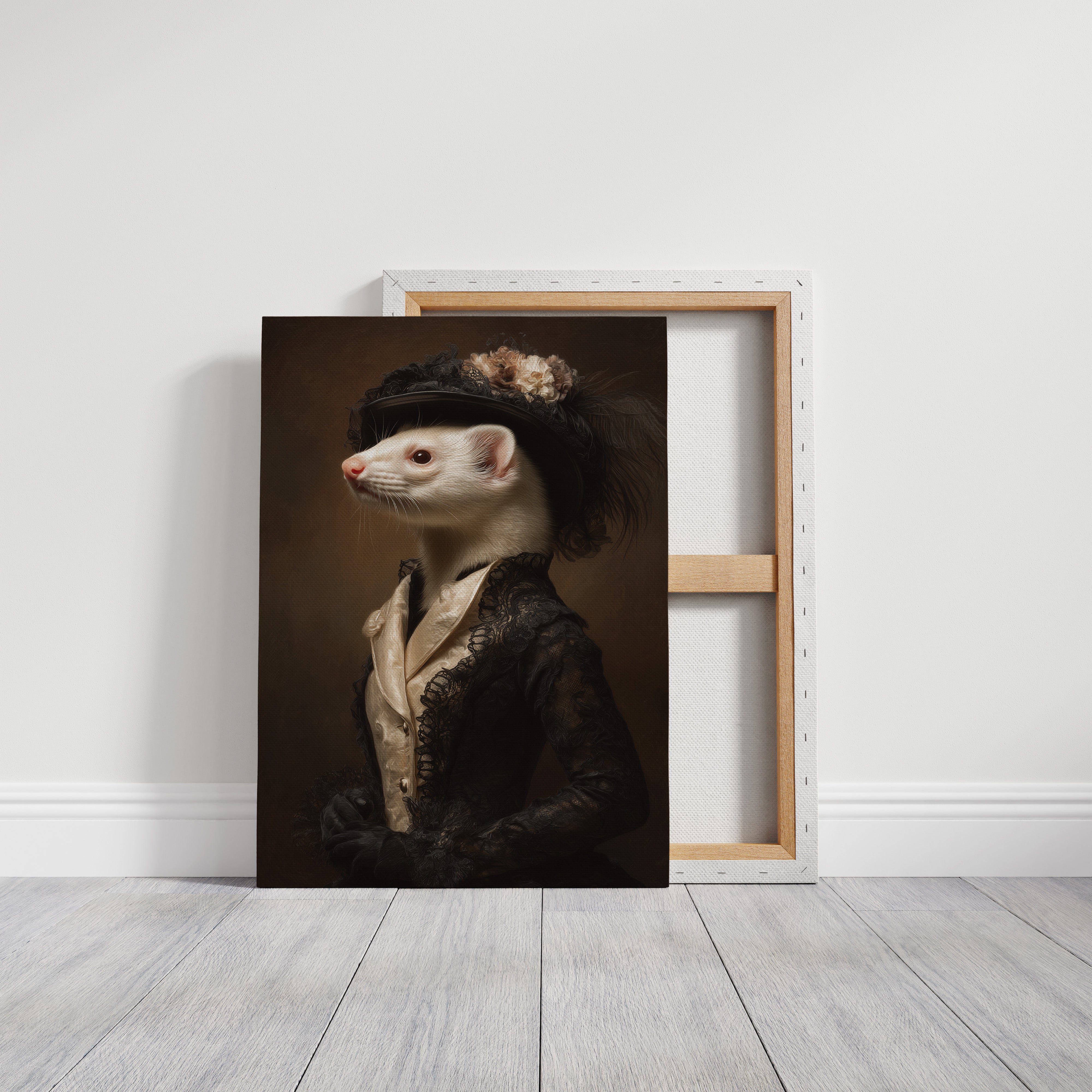 Dapper Ferret in Elegant Attire