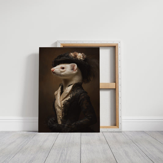 Dapper Ferret in Elegant Attire
