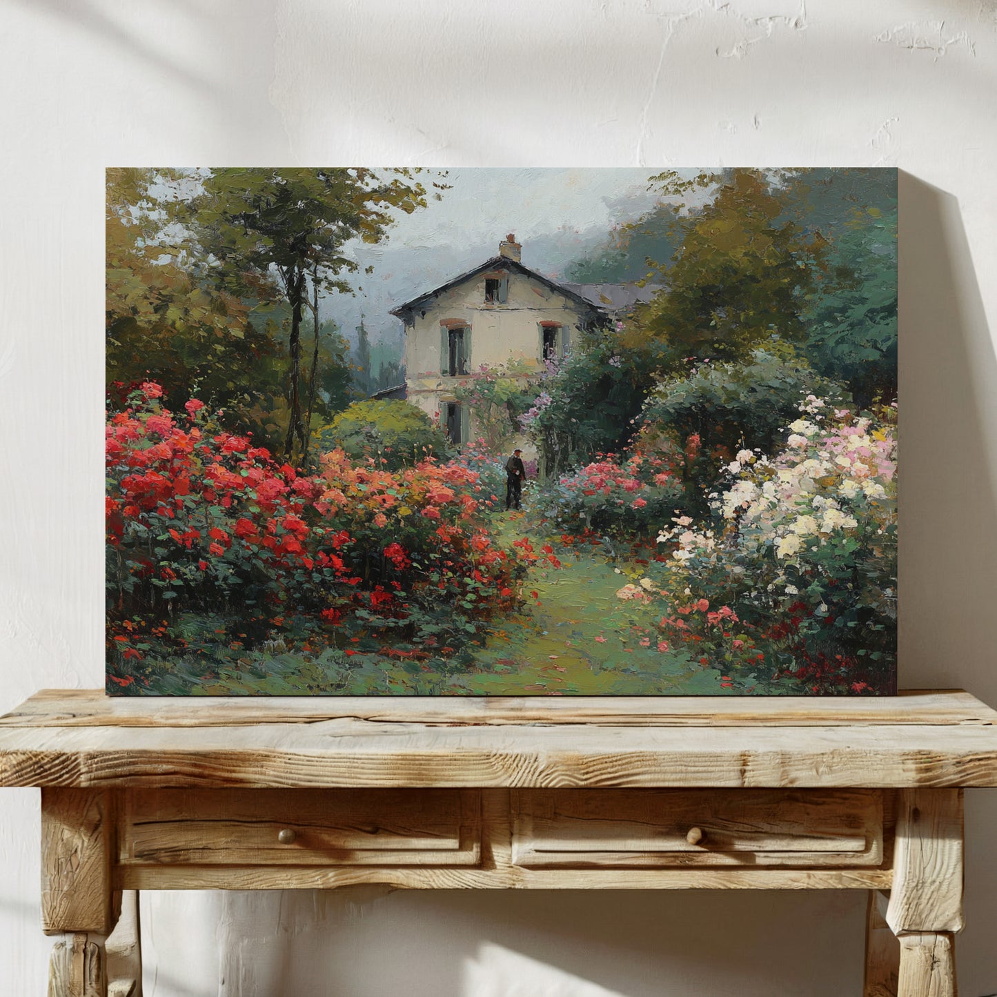 Summer Roses Guard The Cottage Path