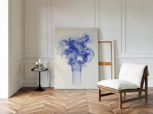Corinthian Dreams In Cobalt Blue