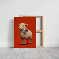 Sheep with a Lavender Bow