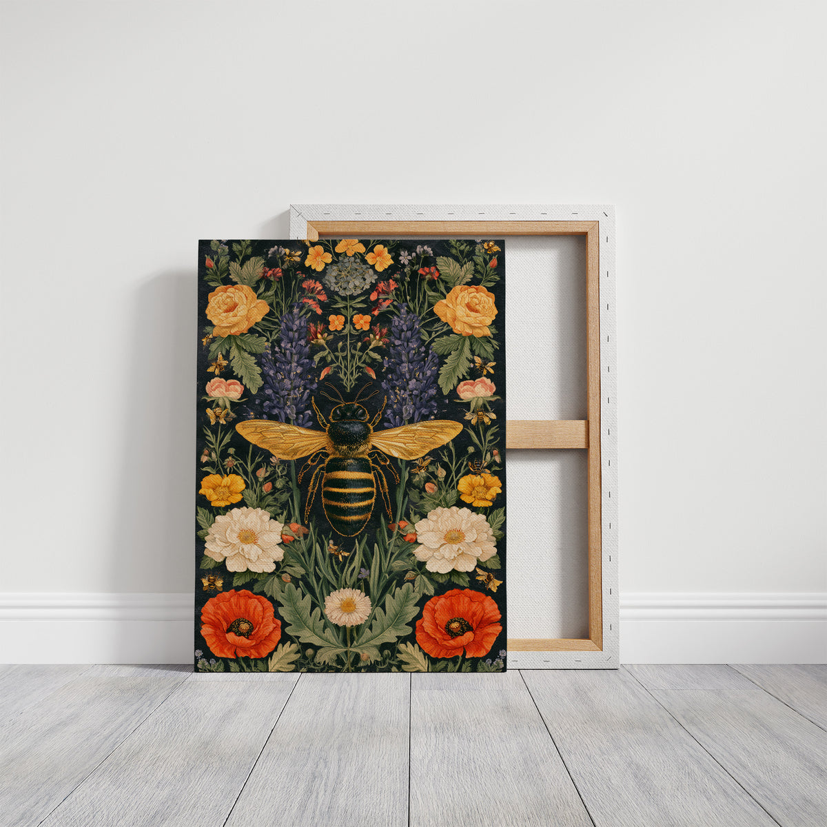 Full Buffet: Bee Among Poppies and Peonies