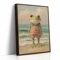 Seaside Frog In Striped Suit