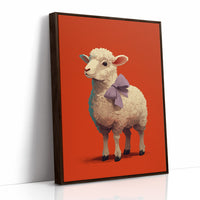 Sheep with a Lavender Bow