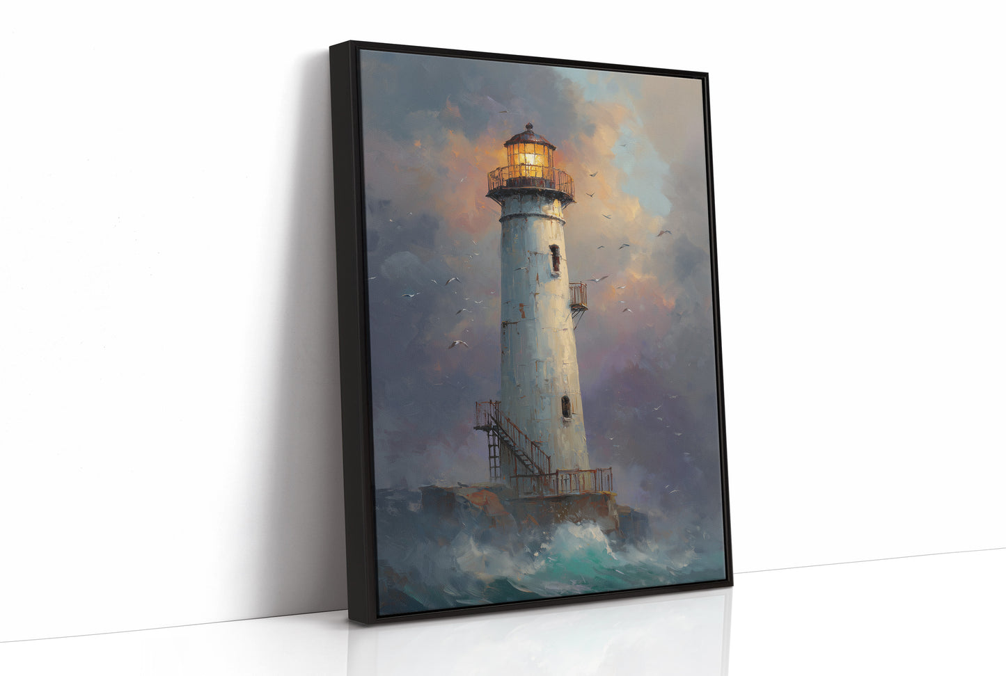 Illuminated Guardian Against Twilight Storm