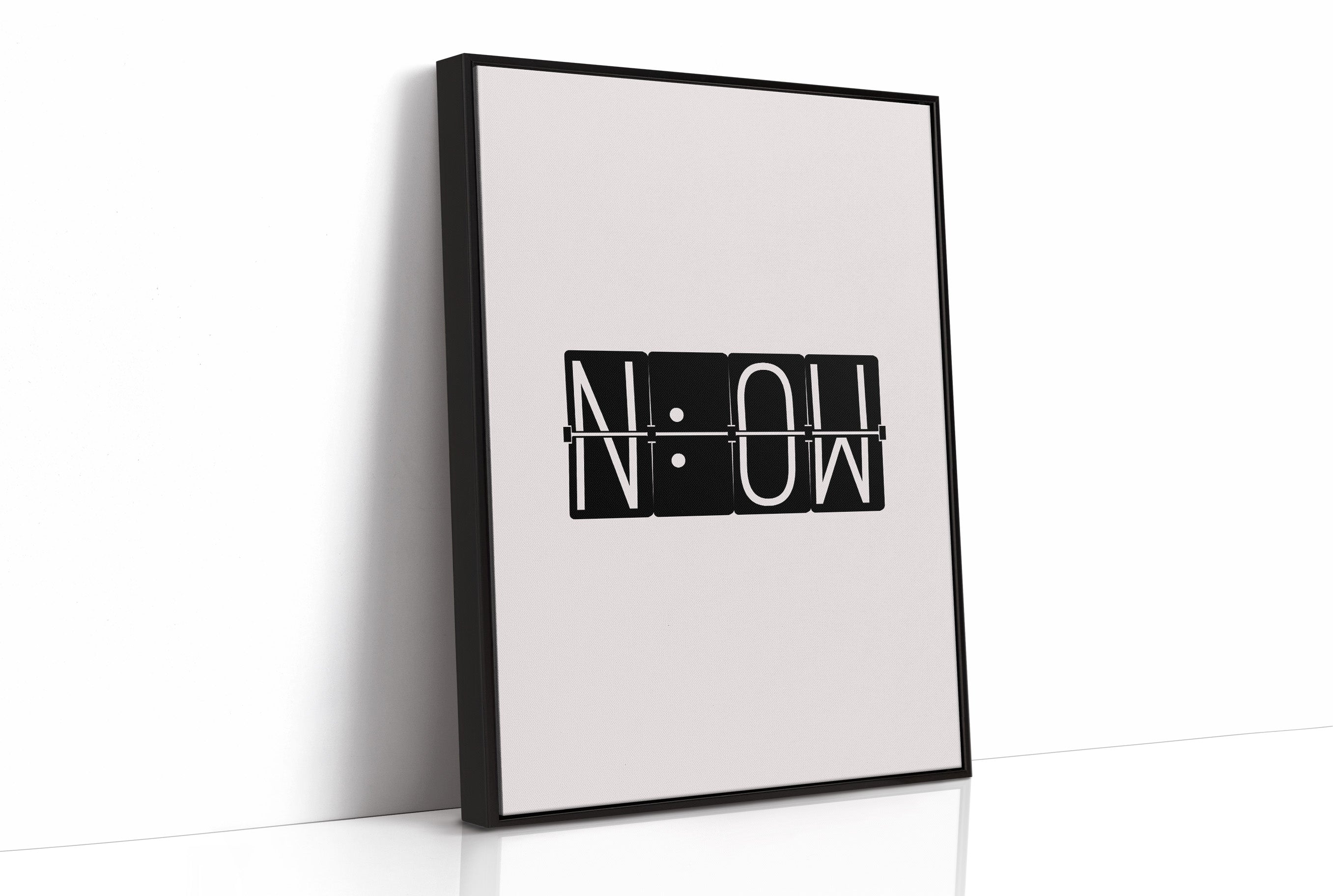 Now Flip Clock Minimal Typography