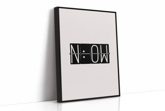 Now Flip Clock Minimal Typography