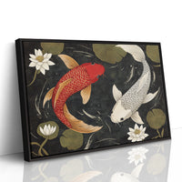 Koi Dance Among Midnight Lotuses