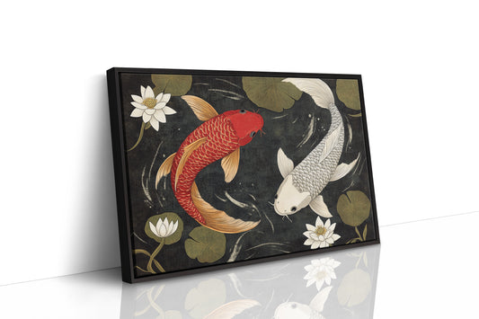 Koi Dance Among Midnight Lotuses