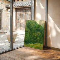 Solitary Temple Among Emerald Hills