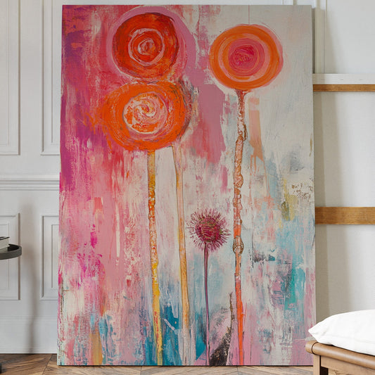 Coral Lollipops Dance Through Rain