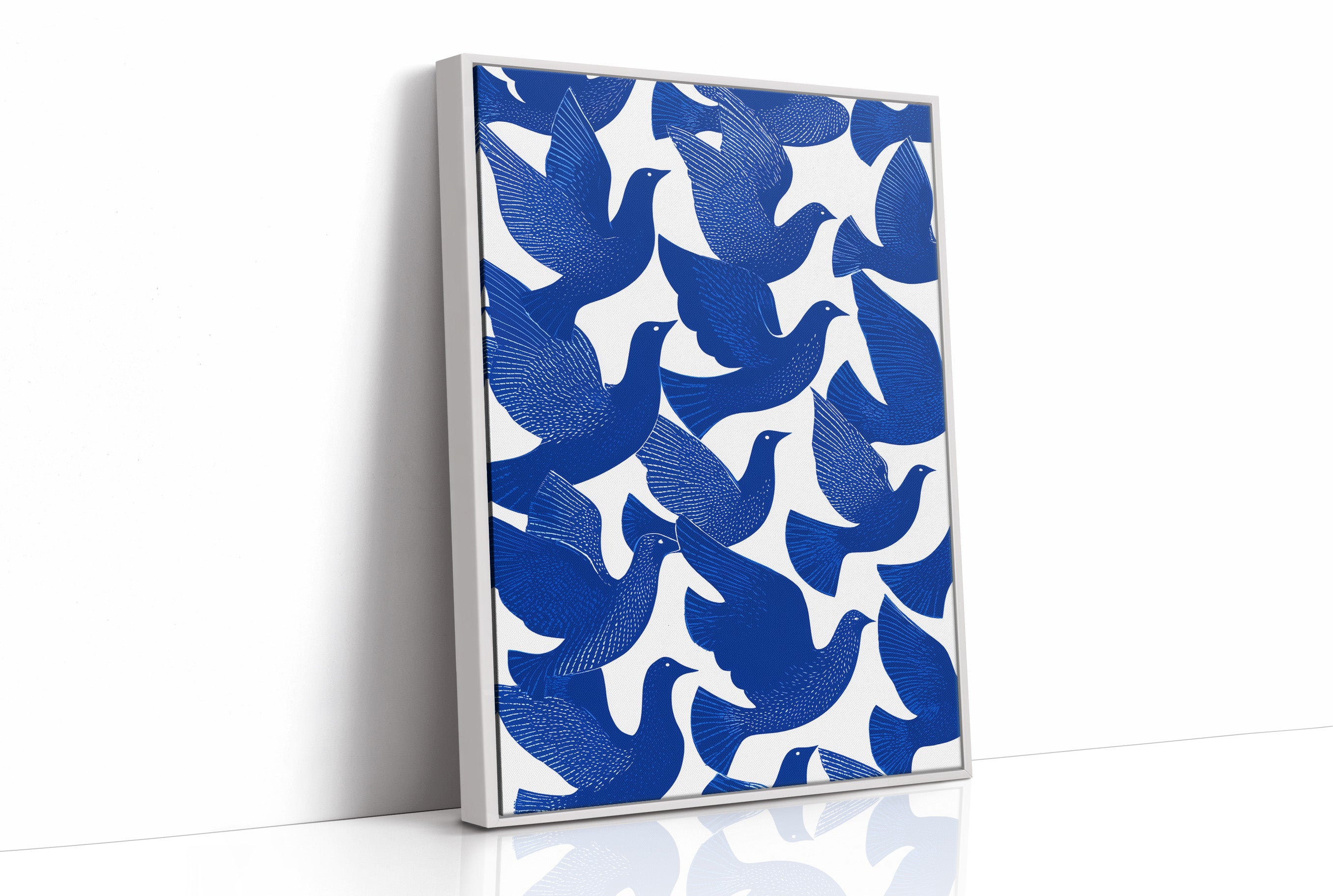 Cobalt Doves Take Flight Together