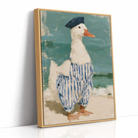 Beret Duck Strolling Beach