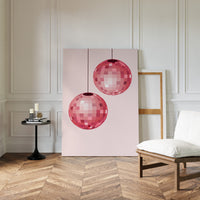 Rose Disco Spheres Catch Morning Light