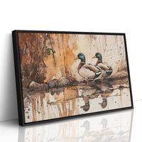 Autumn Pond Companions Stand Watch