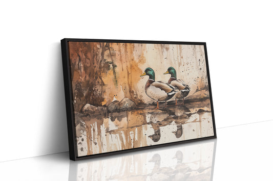 Autumn Pond Companions Stand Watch