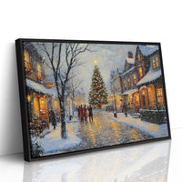 Snow Falls On Christmas Square